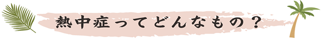 熱中症ってどんなもの？