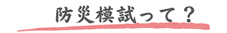 防災模試って？