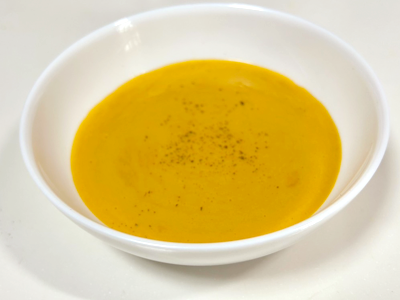 “完成したかぼちゃのプロテインポタージュ
